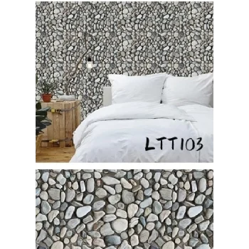 Çakıl Taşı Desenli Yapışkanlı Kaplama Kağıdı  Büyük Boy 3 Metre