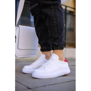 CH107 - CBT Felibord Erkek Ayakkabı BEYAZ/KIRMIZI