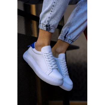 CH107 - CBT Felibord Erkek Ayakkabı BEYAZ / SAX MAVI