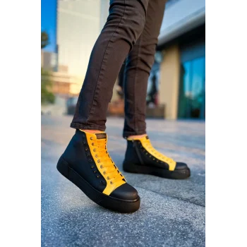 CH167 - GST Blazer Erkek Bot SIYAH - SARI