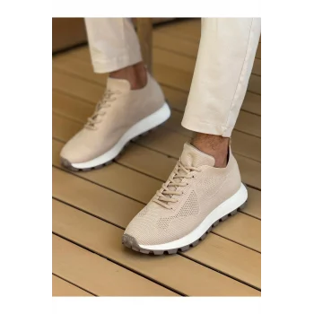 CH2409 - Triko Erkek Ayakkabı BEJ