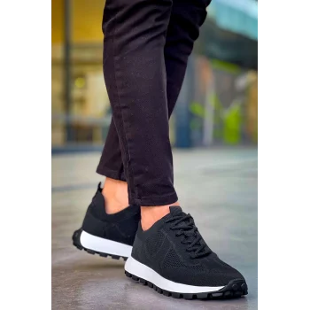 CH2409 - Triko Erkek Ayakkabı SIYAH