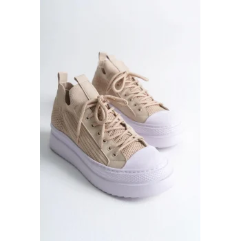 CH2601 - Triko Erkek Ayakkabı BEJ