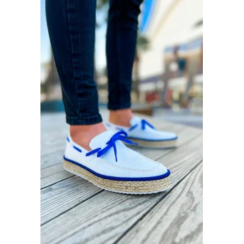 CH311 - Espadril Erkek Ayakkabı BEYAZ / SAX MAVI