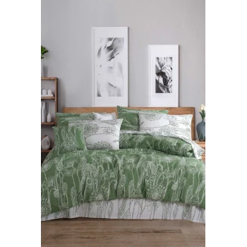 Çift Kişilik Nevresim Takımı Pamuklu Yeşil Düşler