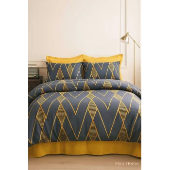 Çift Kişilik Pamuklu Nevresim Takımı Royal Baklava Desen