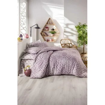 Çift Kişilik Ranforce Nevresim Takımı &#37;100 Pamuklu Zarafet