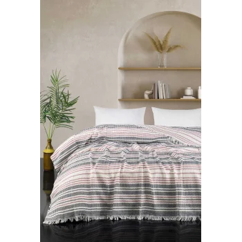 Çift Kişilik Yatak Pikesi Güneş Pudra Gri 200 x 230 Cm