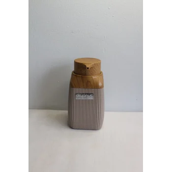 Çizgili Sıvı Sabunluk Ahşap