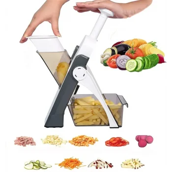Çok Amaçlı Basmalı Sebze Dilimleyici Doğrayıcı Mandolin Brava Spring Slicer Kitchenmate