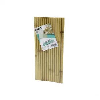 D.gen  Düz Kanallı  Çift Taraf=düz - Kanallı Ahşap Bambu Servis Sunum Tahtası  17 X 39 X 1.5cm