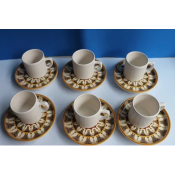 Dijital 6lı Renkli Kahve Seti Fenomen