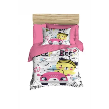 Dijital Baskılı 3d Pamuklu Yenidoğan Bebek Nevresim Takımı Lets Go Bee