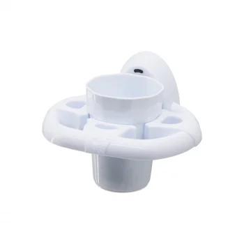 Diş Fırçalık  Beyaz Plastik Yapışkanlı - Duvara Monte