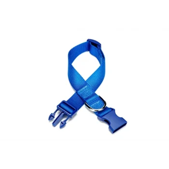 Doggie Dokuma Köpek Boyun Tasması 1,5 cm x 25-40 cm Mavi 15 kg