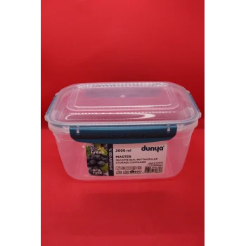 Dünya Pls 3000ml Master Dikdörtgen Saklama Kabı