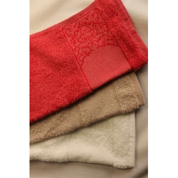 Durul 30X50 Ece Bukle Jakarlı 3lü Havlu