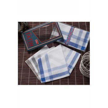 Fatih Kutulu 40x40 cm Düzine 12 Adet Kumaş Mendil FM 03