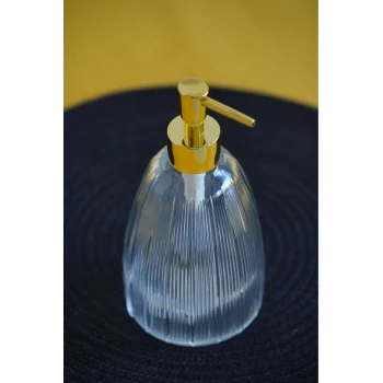 Glasscom Çizgili Sıvı Sabunluk