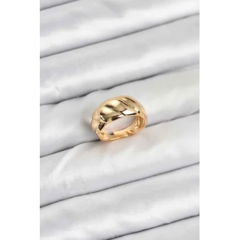 Gold Renk Bombeli Sarmal Yüzük