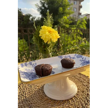 Spring Time 28cm Ayaklı Çikolata Tabağı