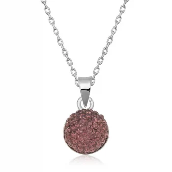 Luz&Pos Gümüş Kristal Taşlı Kadın Kolye