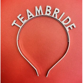 Gümüş Renk Team Bride Taç Plastik – Gelin Ve Nedime Tacı