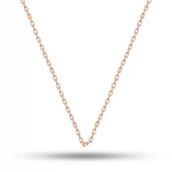 Luz&Pos Gümüş Rose 0.30 Mikron 50 Cm Forse Kadın Zincir