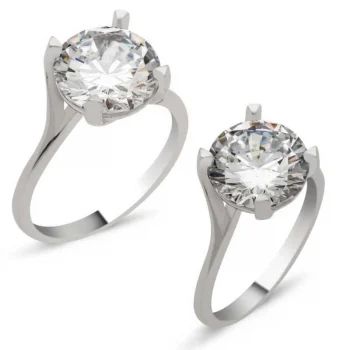 Luz&Pos Gümüş Tek Taş Bayan Yüzük