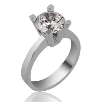 Luz&Pos Gümüş Tek Taş Bayan Yüzük