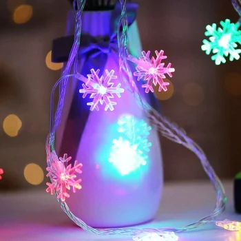 Gün Işığı - Kar Tanesi 3mt Pilli 2 Fonksiyonlu Peri Led - Dekor Lamba