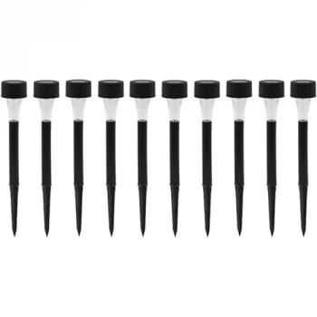 Güneş Enerjili Bahçe Lambası Plastik Saplama 10lu Set