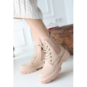 Harte Nude Cilt Bağcıklı Bot