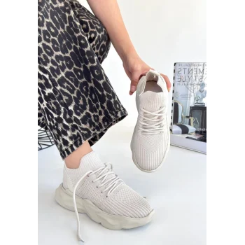 Henta Bej Triko Bağcıklı Spor Ayakkabı