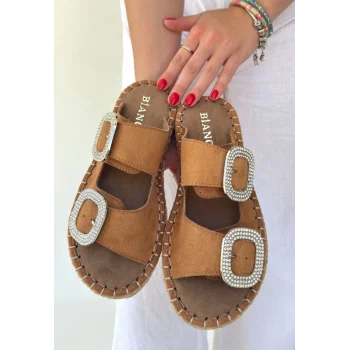 Hertas Vizon Nubuk Tokalı Terlik