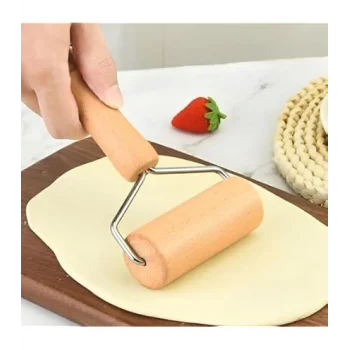 Ahşap Saplı Rulo Hamur Açıcı Merdane Pürüzsüz Oklava Pizza Börek Açma Silindir