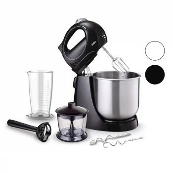Inox Taslı Mikser - Blender Seti 5 Kademe Hız+turbo Hamur Yoğurma+ Kase 300w600ml Hazne700ml Ölçü Kabı Smx-2731