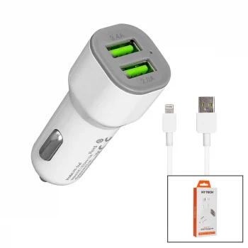 İphone - Kablolu  Oto - Araç Çakmaklık Şarj Başlık Set  3.1a - 155w - 1mt Kablo  Hy-x44