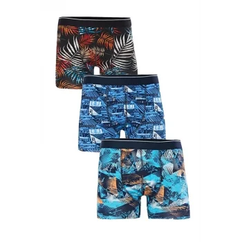 Işıl Erkek Likralı Boxer Desenli 3 Adet M