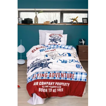 Junior Tek Kişilik Nevresim Takımı Flying Gri