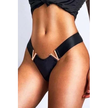 Kadın Fantezi İç Giyim Tanga Külot Perfect Fall 114 Siyah - Royaleks