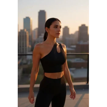 Kadın Siyah Tek Omuz Cut Out Detaylı Crop Top Bluz – Şık, Rahat ve Kolay Kombinlenebilir