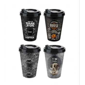 Kahve Bardağı - Kapaklı Desenli 650ml