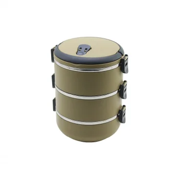 Kahverengi 3lü Sefer Tası Saklama Kabı 1.8lt