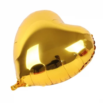 Kalp Balon Folyo Sarı 45 cm 18 inç