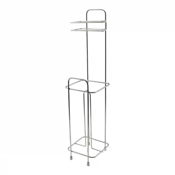 Kare Metal - Krom Yedekli Wc Kağıtlık