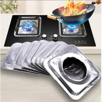 Kare Ocak Üstü Yağ Koruyucu Alüminyum Levha 23*23 Cm 10 Adet