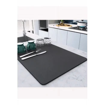 Kaymaz Tabanlı Çok Amaçlı Su Emici Sihirli Tezgah Üstü Bulaşık Yıkama Kurulama Kurutma Matı