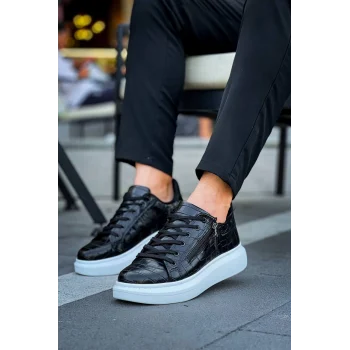 KB-309  Kuback  Siyah Fermuar Ve Bağcıklı  Günlük Erkek  Ayakkabı