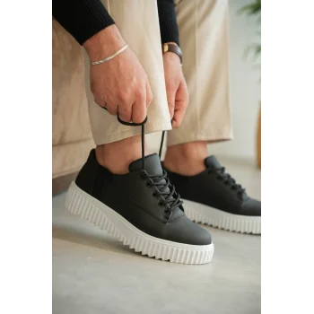 KB-X516 Kuback Siyah Cilt Günlük Erkek Ayakkabı